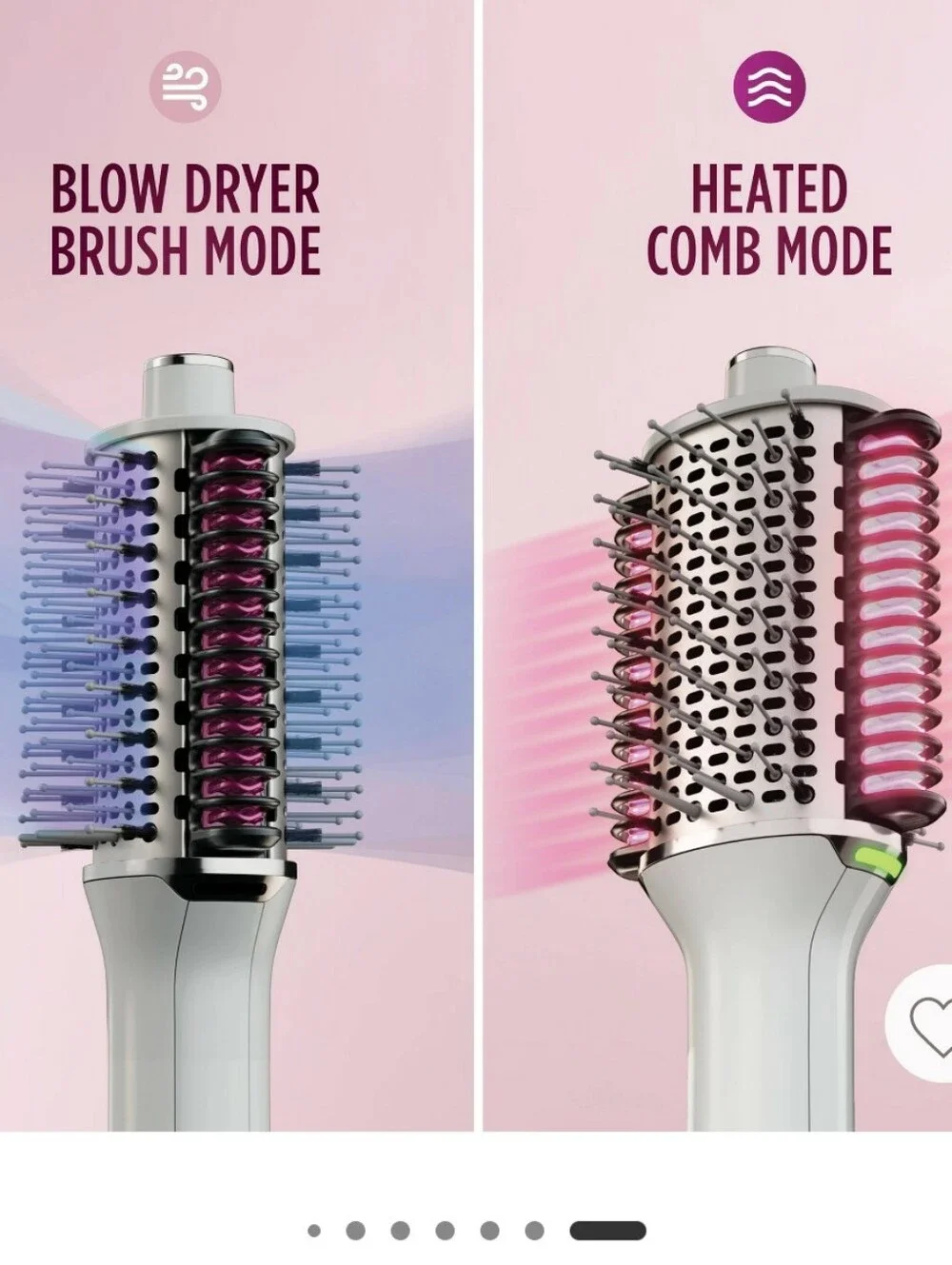 Shark White Rotating Hot Air Brush - Smooth Styling for Women